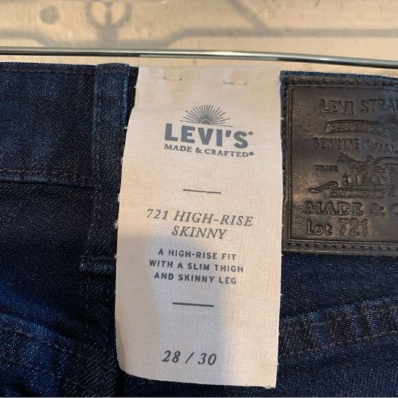 Nwt Levi’s Made & Crafted 721 High Rise Skinny 28/30 - Picture 7 of 10